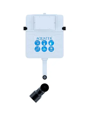 Смывной бачок скрытого монтажа Aquatek для напольных унитазов, с отводом INS-0000019