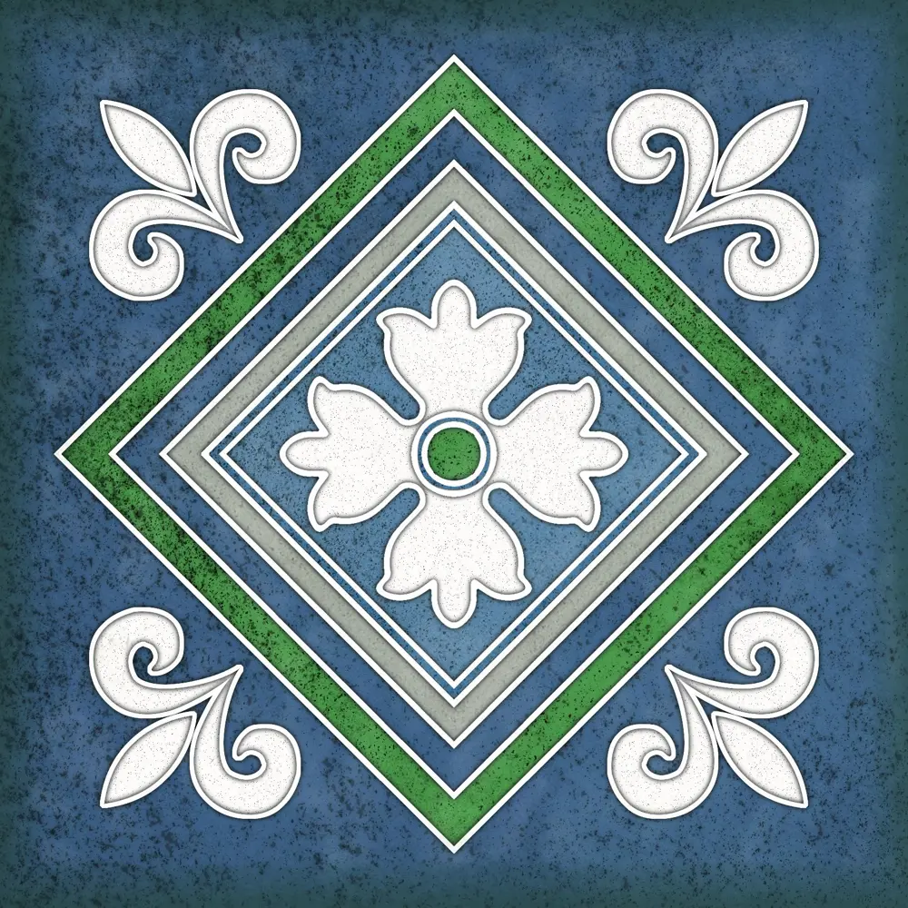 Smalto Decor 2 Blu 15x15 глянцевая
