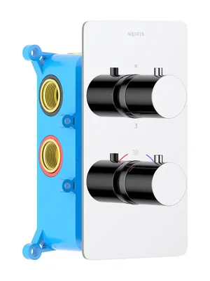 Смеситель для ванны/душа Aquatek AQ1393CR встраеваемый, термостат, 3 режима, цвет: хром