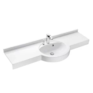 Раковина Aquaton 5/1500 1A70133NOT010 1500x510x140mm из литьевого мрамора, белая