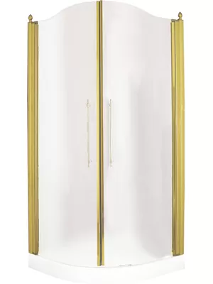 Душевой уголок Migliore (900х900х1950) стекло прозрачное, золото 22711