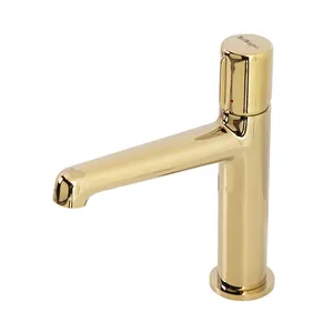 Смеситель для раковины BelBagno -LVM-ORO однозахватный, с донным клапаном, золото