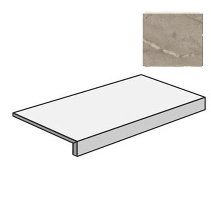 Atlas Concorde Russia Forte Dei Marmi 620070002442 Mystic Grey Scalino Frontale Cerato Rett 33x120 полуматовая