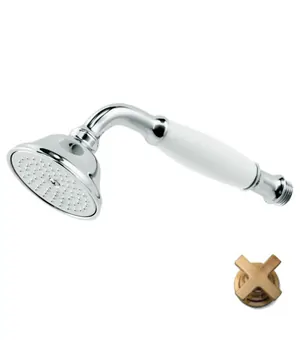 Лейка душевая Nicolazzi бронза, с белой ручкой C7104BZ