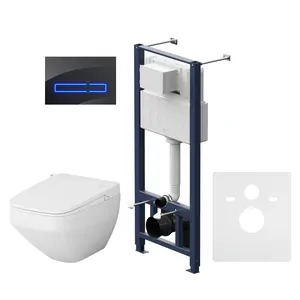 Комплект инсталляции AM.PM клавиша Touch Pro черная + унитаз Inspire V2.0 с эл.биде CleanCare