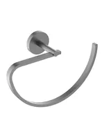 Полотенцедержатель Aquatek AQ4621BGM овальный, латунь, цвет: сталь оружейная