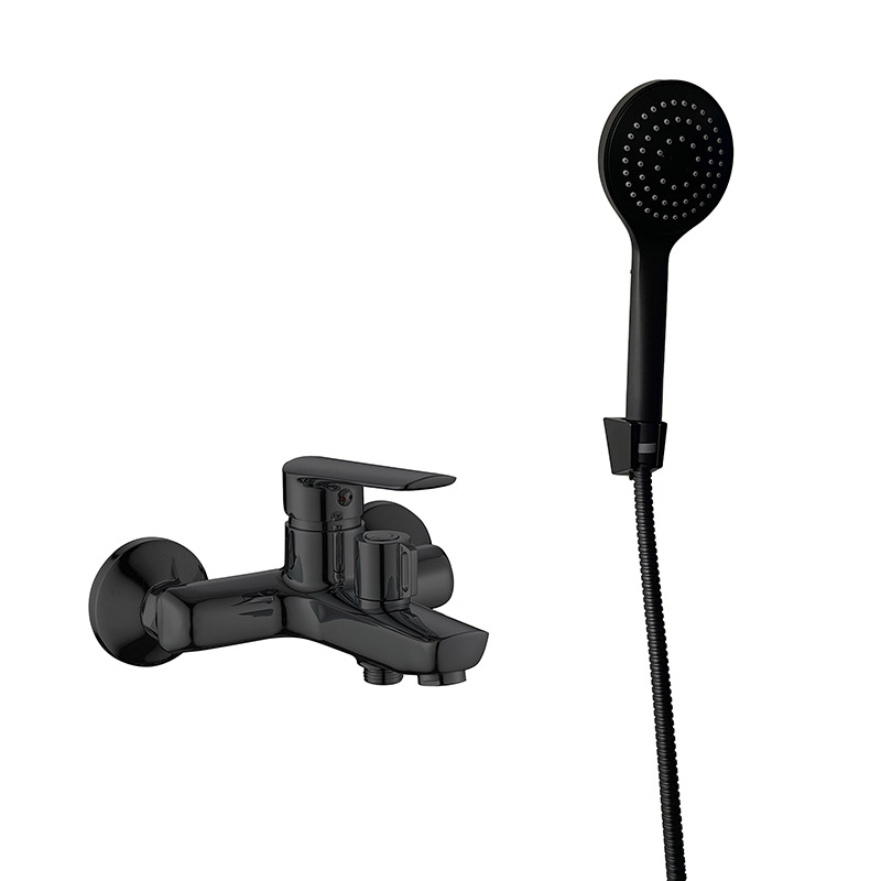 Смеситель для ванны/душа ESKO Black LG54B настенный, однозахватный, короткий излив, черный