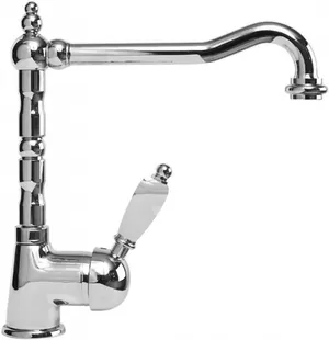 Смеситель CEZARES LLM2-01-M для кухни, однорычажный, высокий излив, хром/ручка металл
