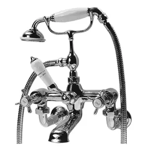 Смеситель для ванны настенный Devon&Devon MARF20/MCR с лейкой и шлангом, хром