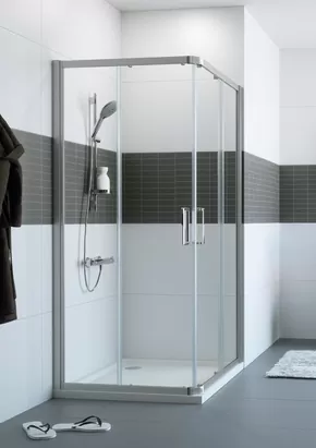 Душевая дверь для уголка HUPPE 2 1200х2000 матовое серебро/стекло прозрачное C20214.087.321