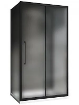 Душевой уголок ABBER AG30120BMH-S100BM-S100BM (1200х1000х1950) стек.6мм,мат./черн