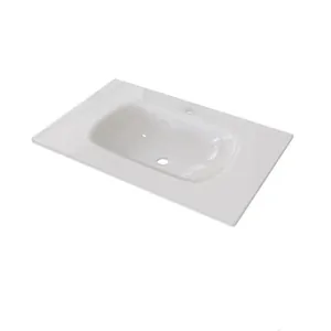 Раковина для тумбы Caprigo 75 (734х467) без бортика, стеклокерамика GC18R-34911