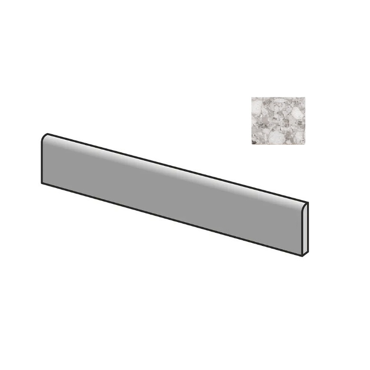 Sant Agostino Venistone CSABVEGY90 Battiscopa 90 Grey 7,3x90 матовая