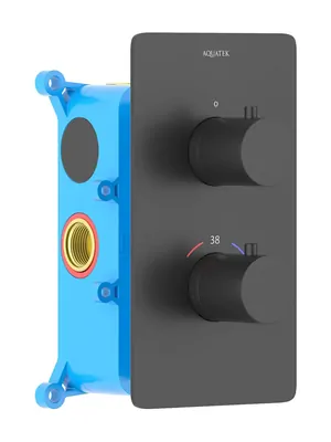 Смеситель для душа Aquatek AQ1391MB встраеваемый, 1 режим, термостатический, черный матовый