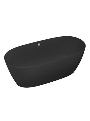Ванна отдельностоящая Salini (1645х755х580) иск.камень, S-Sense, черный глянец 103711GF