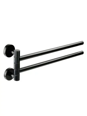 Migliore Полотенцедержатель настенный, двойной, поворотный 350мм, черный матовый 31765