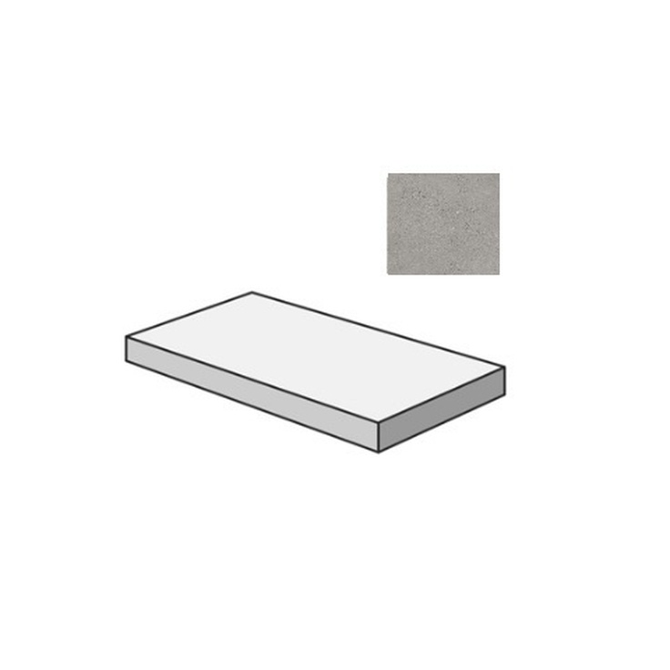 Sant Agostino Logico CSAGSLGR12 Gradone Angolare Sx Grey 33x120 матовая