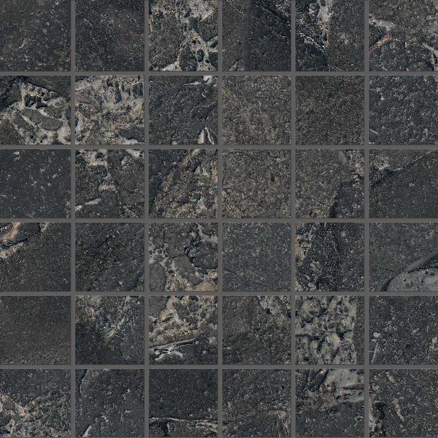 фон Unique Intensity Mosaico 5X5 Cobblestone Black 30x30