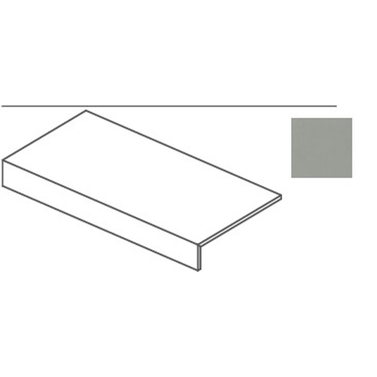 Impronta italgraniti Nuances NU02LBA2B Grigio Elemento a L 20mm 60x120x14 матовая
