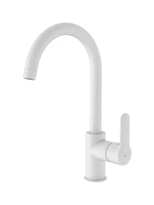 Смеситель Iddis для кухни CU6WTJ0i05 однозахватный, высокий излив 235мм, белый