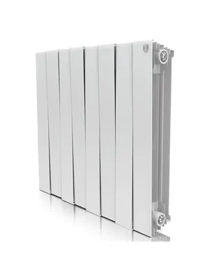 Радиатор биметаллический, 8 секций ROYAL THERMO ВШГ:591х640х100 1512 Вт Bianco Traffico