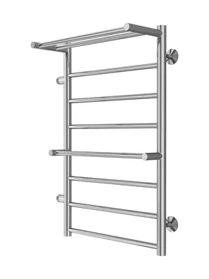 Полотенцесушитель TERMINUS Аврора П8 (577x800) с 2 полками, водяной, б/п 500 слева, нерж.сталь 4670078563286