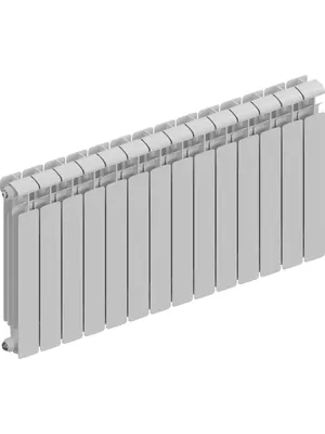 Радиатор алюминиевый RIFAR 500 (565х1134х90) 14 секций, 2310 Вт, бок.подкл. белый