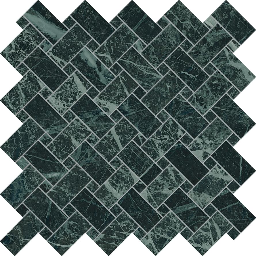 мозаика Tele Di Marmo Revolution Intrecci Verde Saint Denis Naturale 30x30