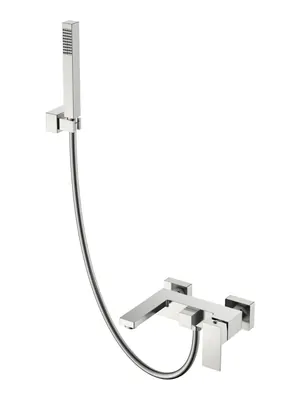 Смеситель Boheme 473-NB для ванны/душа, настенный, однозахватный, с ручным душем, никель браш