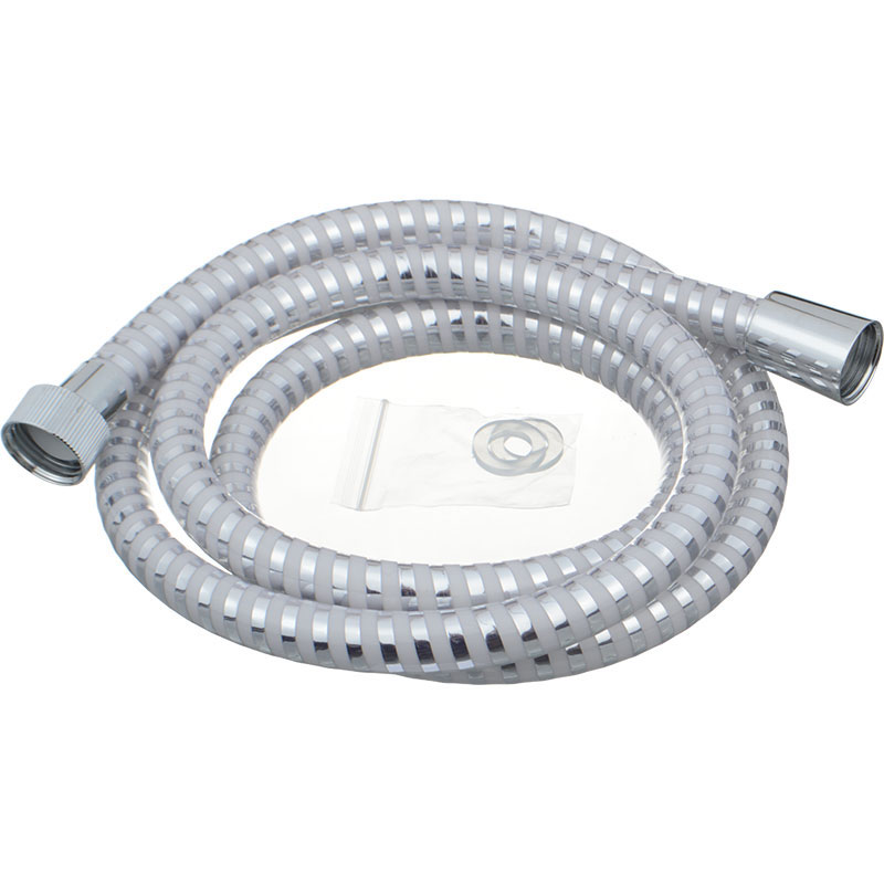 шланг д/душа MELODIA EXTRA ELASTIC WHITE SILVER 1/2"*1/2"конус d14мм  L150см MKP34430P_sw