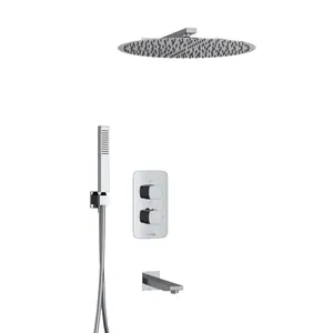 Душевая система WasserKRAFT A178644 Thermo  встраиваемый термостат, излив, верхний/ручной душ, хром