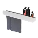 Полка FLOW Double 700х92х90 настенный, полотенцедержатель слева, белый Fl-ro-d70л-б