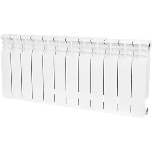 Радиатор STOUT 350 12 секций, биметаллический, боковое подключение, белый SRB-0310-035012