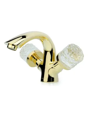 Смеситель Boheme 291-CRST для раковины, на 1 отверстие, двухзахватный, золото