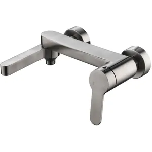 Смеситель для ванны/душа BelBagno DEL-VASM-IN однозахв.,настенный,поворотн.излив,сатин