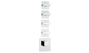 Смеситель термостат Bossini Rectangular HighFlow Z033208.030 на 5 выходов, внешняя часть, хром
