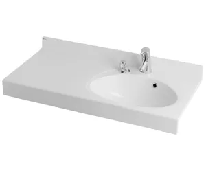 Раковина Aquaton 3/1000 1A70083NOT01R 990x470x155 правая с дозатором. иск. мрамор, белая