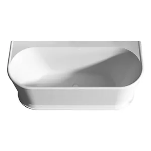 Ванна акриловая Abber (1700х800) пристенная, слив-перелив, белая AB9276