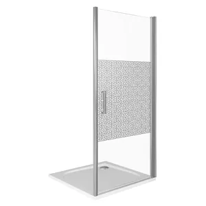 Дверь душевая GOOD DOOR BAS DR-90-F-CH (90х185) распаш. дверь, зеркальный рисунок