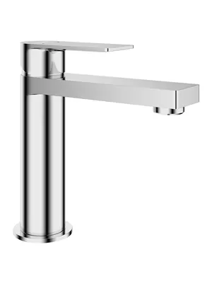 Смеситель для раковины Aqueduto GEO0200 однозахватный, низкий излив 118мм, цвет: хром