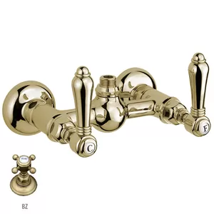 Смеситель для душа Nicolazzi двухзахватный, бронза 1425BZ69