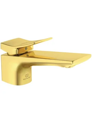Смеситель для раковины Ideal Standard BC753A2 однозахватный, с донным клапаном, золото шлиф