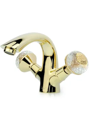 Смеситель Boheme 291-FL для раковины, на 1 отверстие, двухзахватный, золото
