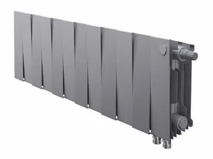 Радиатор биметаллический, 12 секций ROYAL THERMO 200 Silver Satin, нижнее правое подкл