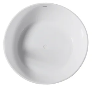 Ванна акриловая Abber (1500х1500) отдельностоящая, слив-перелив, чёрная матовая AB9279MB