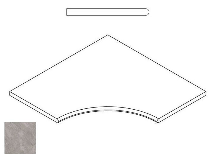 Climb X2 Rock Bordo Angolare Round 30 60X60 матовая