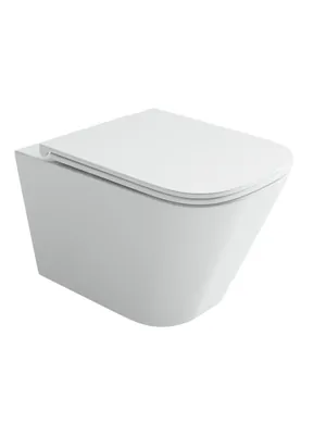 Унитаз подвесной Ceramicanova Торнадо 365х490х365мм безободковый, с сиденьем, белый CN4009T