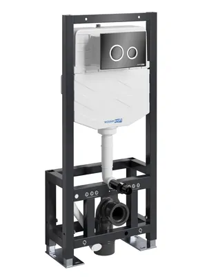 Инсталляция для унитаза WasserKRAFT с клавишей смыва, цвет: черный 61TLT.010.ME.PB01