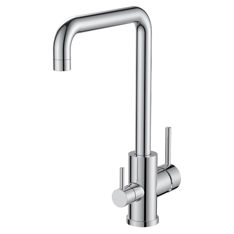 Смеситель для кухни VODA FW519 однозахватный, высокий излив, с подключением к фильтру, хром