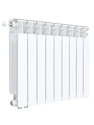 Радиатор биметаллический Rifar Ventil BVL 500 нижнее левое подключение, 9 секции, 1773 Вт